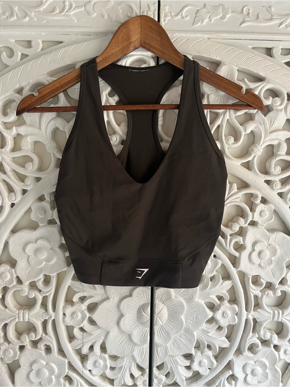 Gymshark Dark Green Longline Sports Bra